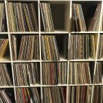old used vinyl record collection