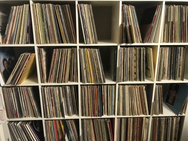 old used vinyl record collection